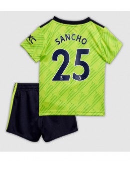 Manchester United Jadon Sancho #25 Ausweichtrikot für Kinder 2022-23 Kurzarm (+ Kurze Hosen)